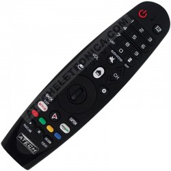 Controle Remoto Universal Smart TV LG Magic AM-HR650A com Netflix e Amazon