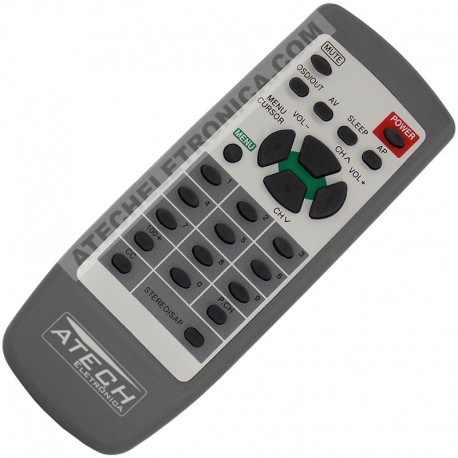 Controle Remoto TV Aiwa AR145 / AR205 / AR295 / RC-ZVT08