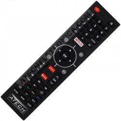 Controle Remoto TV LED Semp CT-6840 com Netflix / Youtube / GloboPlay (Smart TV)