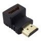 Adaptador HDMI Macho + HDMI Fêmea 90° (Tipo L)