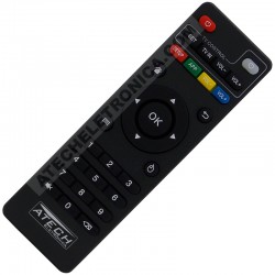 Controle Remoto TV Box Audisat / Gosat / Infokit / Inova / MX9 / MXQ / Proeletronic / R90 / RPC / UniTV (Teclas de Borracha)