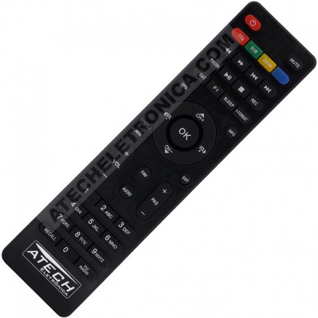 Controle Remoto Receptor Azamérica S928 / Cinebox Fantasia HD / Azsat S1010 / Azsky SK3