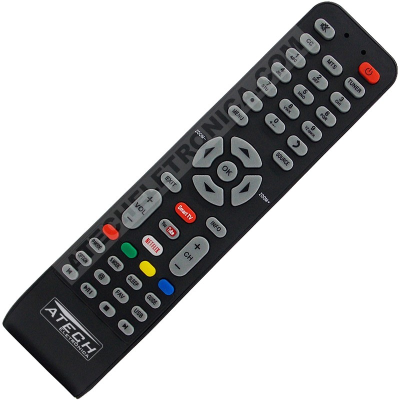 Controle Remoto TV Semp TCL RC199E / L32S4700S / L40S4700FS / L48S4700FS / L55S4700FS (Smart TV)