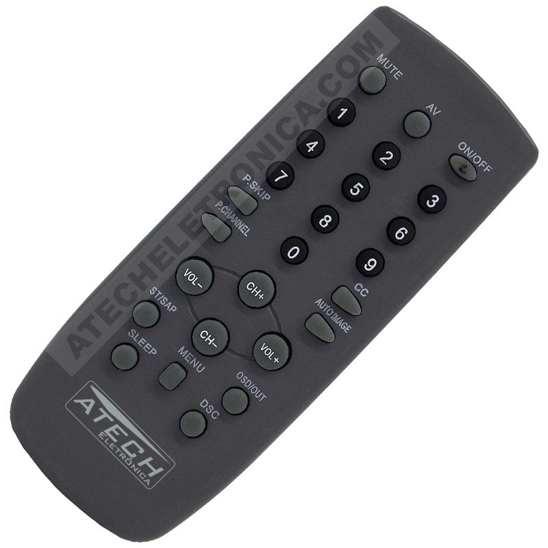 Controle Remoto TV CCE RC-201 / Cyber Vision CB2005 / Durabrand DB2105S