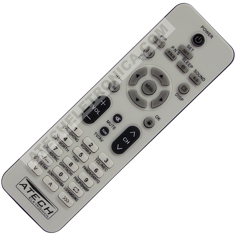 Controle Remoto Universal TV LED e LCD - Mais de 100 Marcas Nacional e Importada