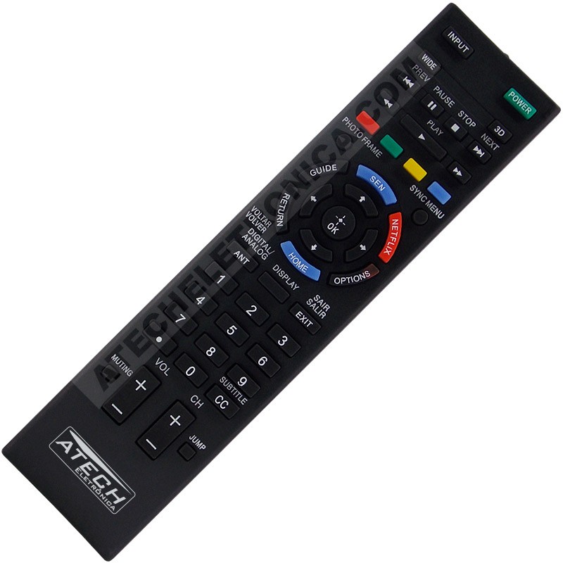 Controle Remoto TV Sony RM-YD095 / KDL-50R555A / KDL-50R557A / KDL-60R555A / KDL-60R557A / KDL-70R555A / KDL-70R557A (Smart TV)