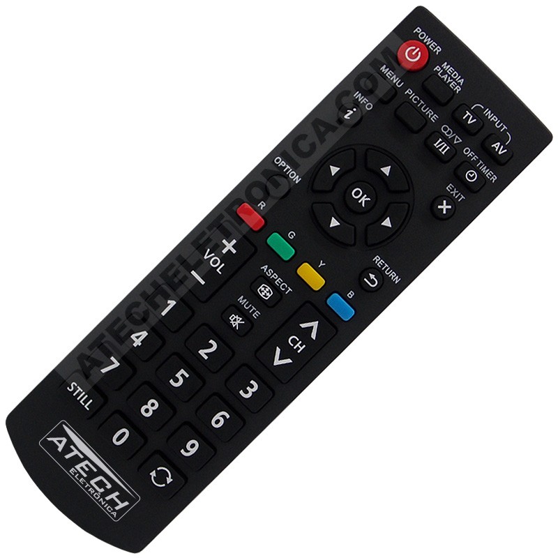 Controle Remoto TV Panasonic Viera N2QAYB000823 / TH-39A400X / TH-42A400G / TH-42A400K / TH-42A400X / TH-42A408K / TH-42A409K
