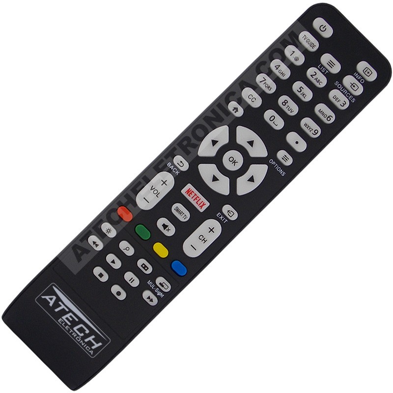Controle Remoto TV AOC RC1994713 / LE32S5760 / LE32S5970 / LE39S5970 / LE43S5760 / LE43S5970 / LE43U7970 / LE49S5970 (Smart TV)