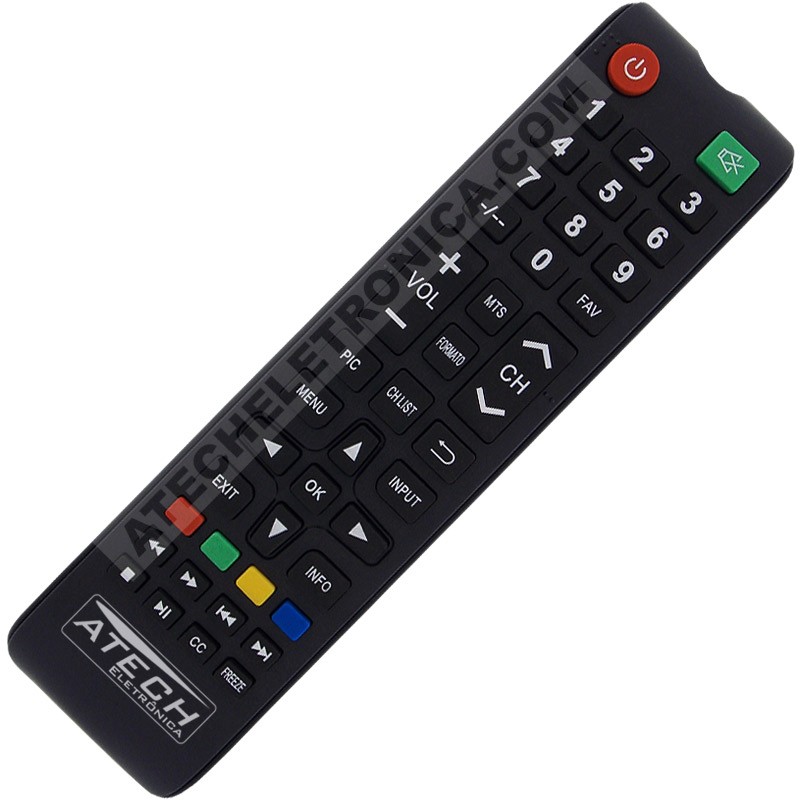 Controle Remoto TV Multilaser TL016 / TL017 / TL018 / TL021 / TL022